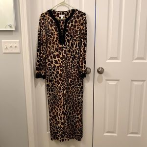 Charter Club Leopard Velour Robe
